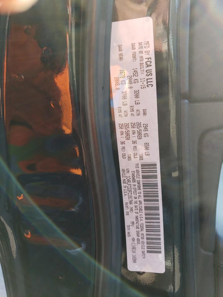 1C4RJFCG3FC191744 2015 Jeep Grand Cherokee Overland