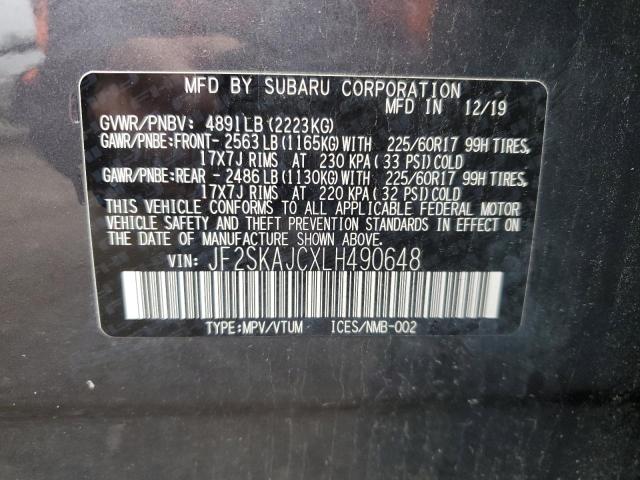 2020 Subaru Forester Premium VIN: JF2SKAJCXLH490648 Lot: 55514984