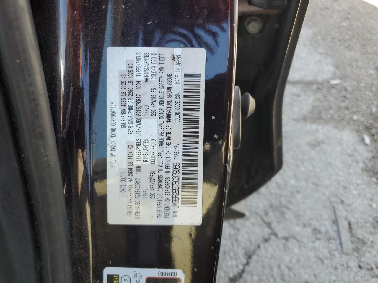 JM3ER2B57B0379069 2011 Mazda Cx-7