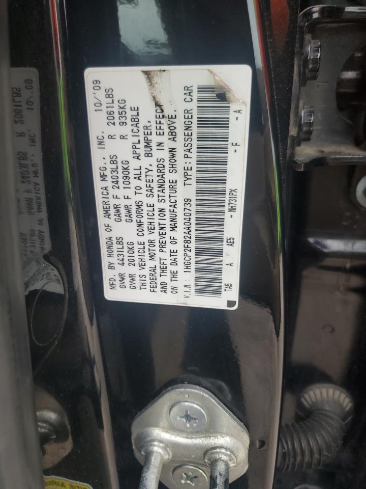 1HGCP2F82AA040739 2010 Honda Accord Exl