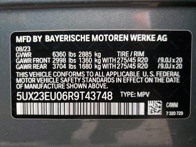 2024 BMW X5 xDrive40I VIN: 5UX23EU06R9T43748 Lot: 54093124