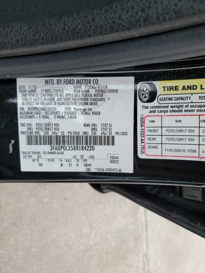 3FADP0L35BR184220 2011 Ford Fusion Hybrid