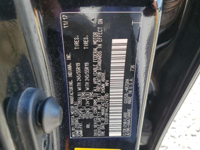 2018 Toyota Highlander Limited VIN: 5TDYZRFH4JS243190 Lot: 57044084