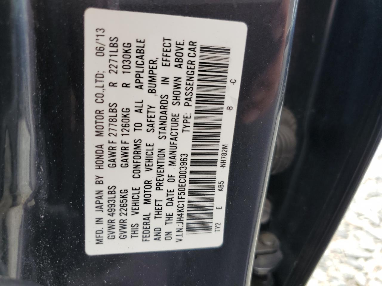 JH4KC1F50EC003963 2014 Acura Rlx Tech