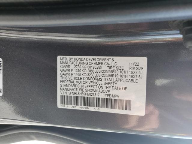 5FNRL6H89PB027317 Honda Odyssey TO 13