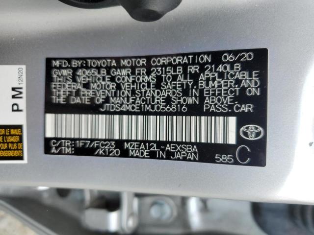 2021 Toyota Corolla Se VIN: JTDS4MCE1MJ056816 Lot: 54665834