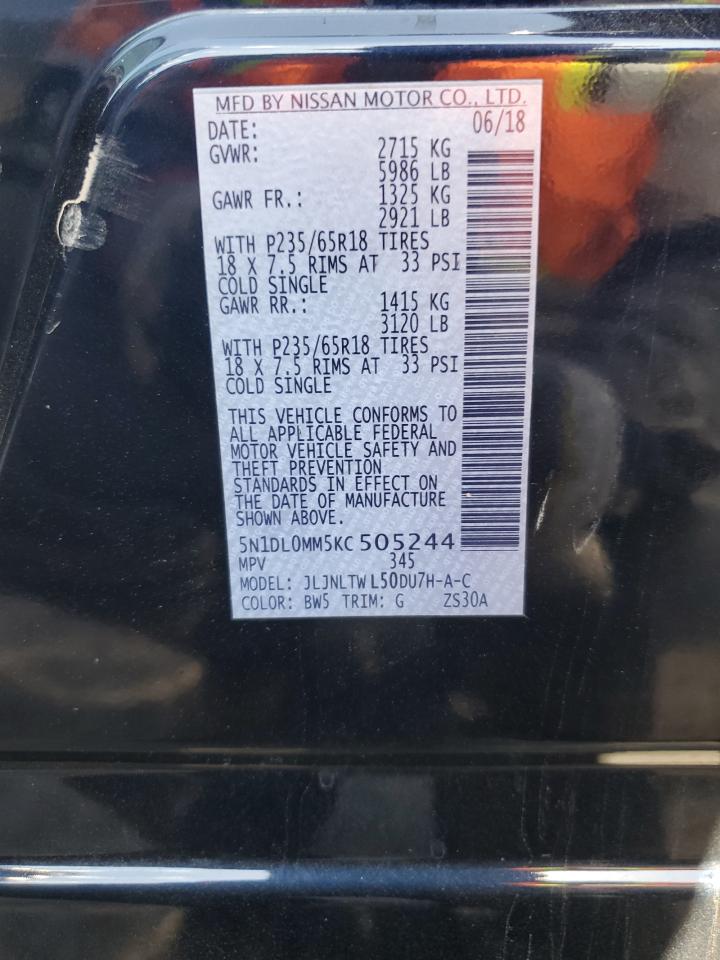 5N1DL0MM5KC505244 2019 Infiniti Qx60 Luxe