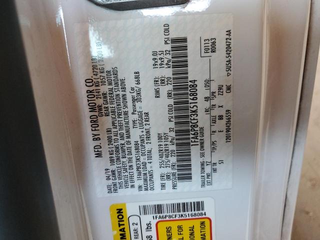 2019 Ford Mustang Gt VIN: 1FA6P8CF3K5168084 Lot: 55841804