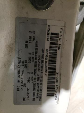 1996 Mazda 626 Dx VIN: 1YVGE22C9T5526759 Lot: 55469884