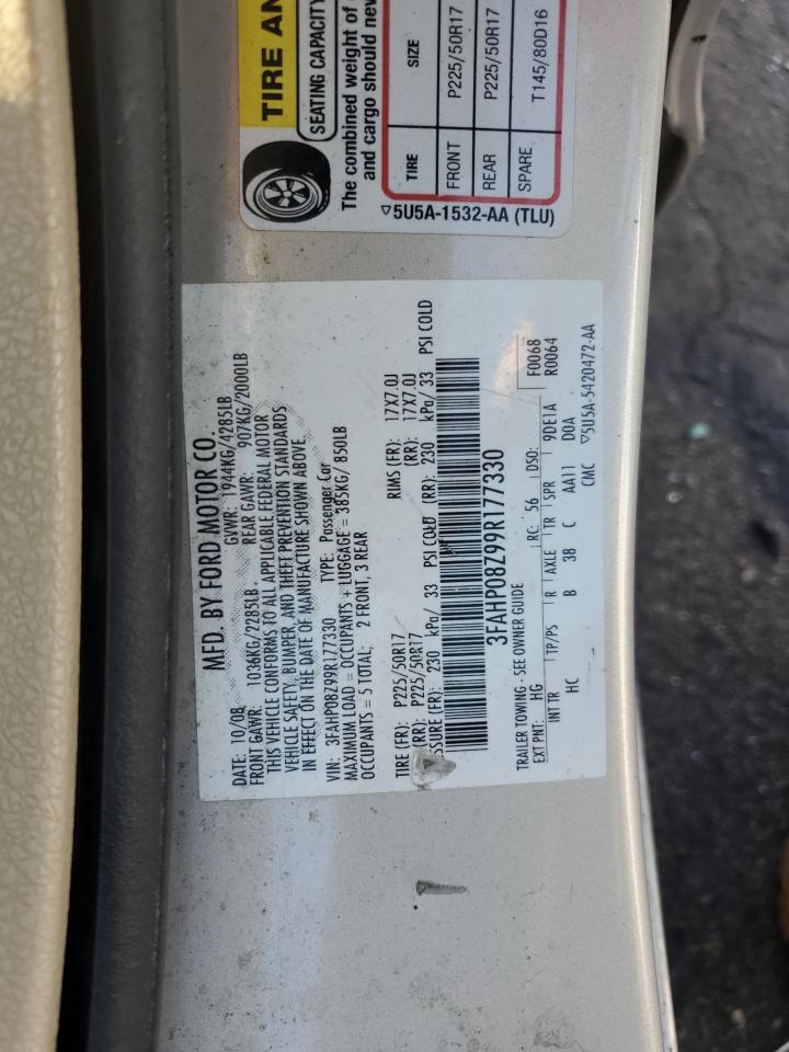 3FAHP08Z99R177330 2009 Ford Fusion Sel