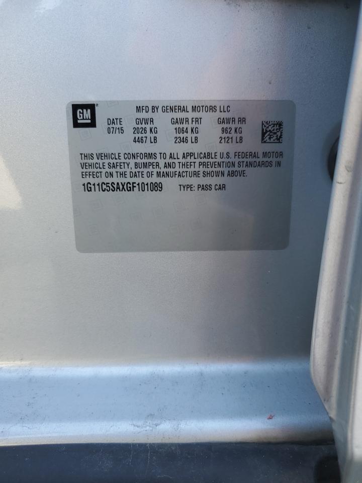 1G11C5SAXGF101089 CHEVROLET MALIBU 2016