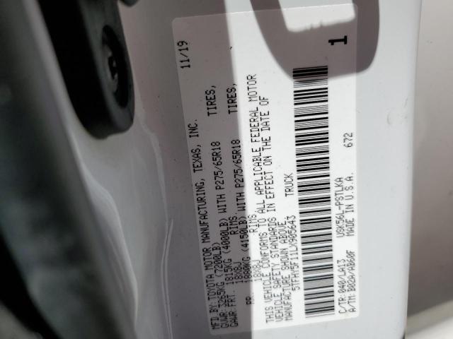 2020 Toyota Tundra Crewmax Limited VIN: 5TFHY5F11LX905643 Lot: 56618534