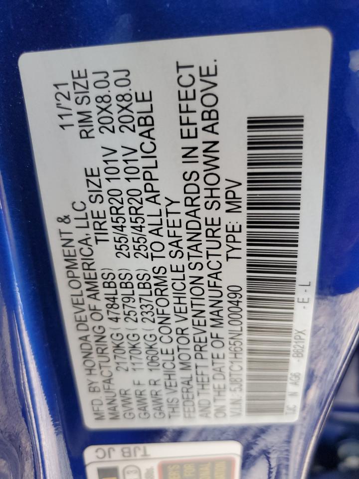 5J8TC1H65NL000490 2022 Acura Rdx A-Spec