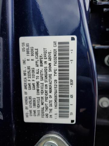 2006 Honda Accord Ex VIN: 1HGCM56876A152129 Lot: 56959534