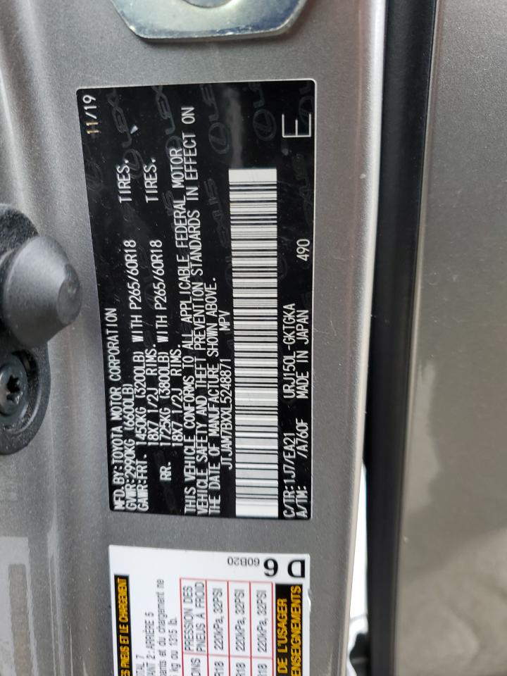 JTJAM7BXXL5248871 2020 Lexus Gx 460 Premium