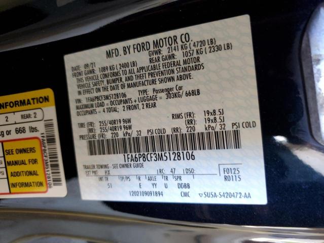 2021 Ford Mustang Gt VIN: 1FA6P8CF3M5128106 Lot: 55954054