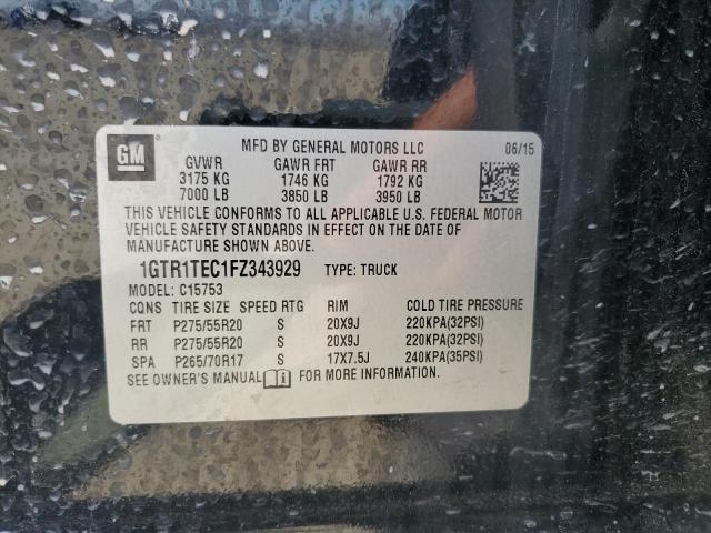 2015 GMC Sierra C1500 VIN: 1GTR1TEC1FZ343929 Lot: 55951954