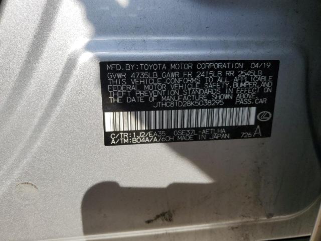 2019 Lexus Is 300 VIN: JTHC81D28K5038295 Lot: 55303064