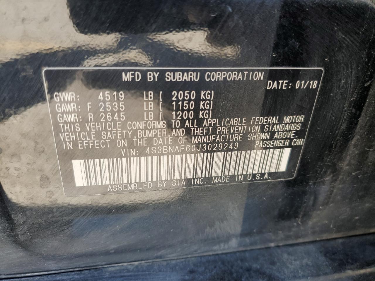 4S3BNAF60J3029249 2018 Subaru Legacy 2.5I Premium