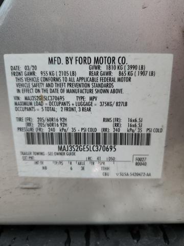 2020 Ford Ecosport Se VIN: MAJ3S2GE5LC370695 Lot: 53739184