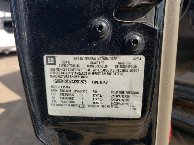 2004 GMC Yukon Denali VIN: 1GKEK63U24J231973 Lot: 56013274