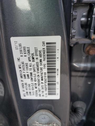 1HGCP2F78CA219166 | 2012 Honda accord ex