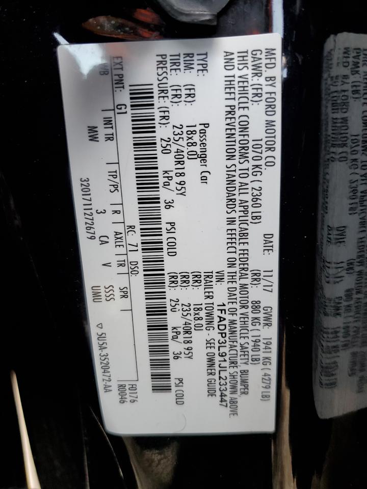 1FADP3L91JL233447 2018 Ford Focus St