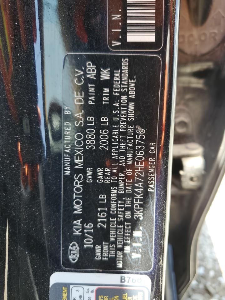 3KPFK4A72HE063756 2017 Kia Forte Lx