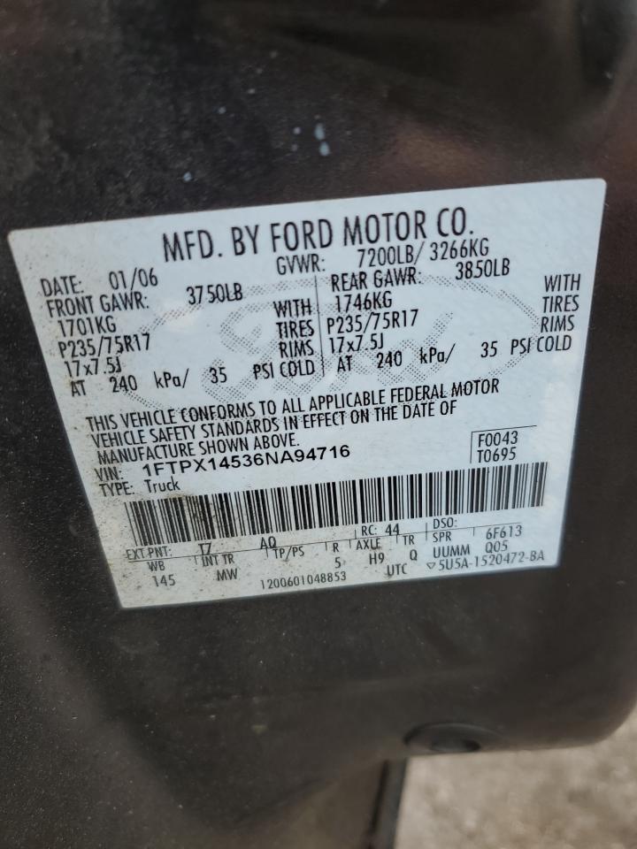 1FTPX14536NA94716 2006 Ford F150