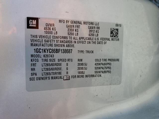 2011 Chevrolet Silverado K2500 Heavy Duty Ltz VIN: 1GC1KYC86BF138687 Lot: 55327094