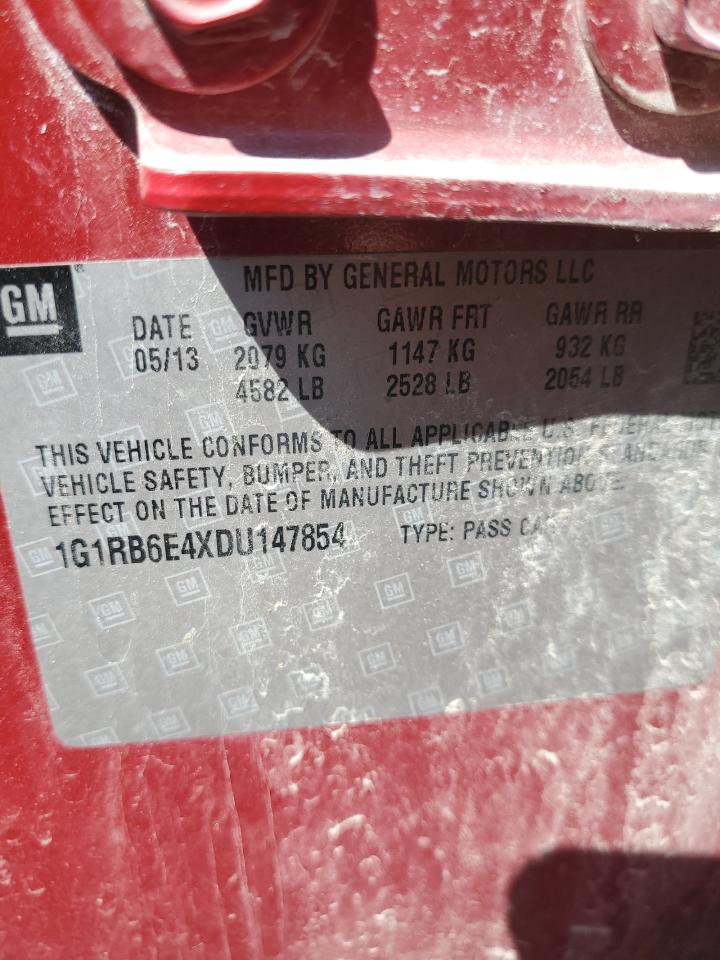 1G1RB6E4XDU147854 2013 Chevrolet Volt