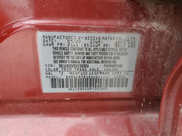 2022 Nissan Sentra Sr VIN: 3N1AB8DV0NY300804 Lot: 55038134