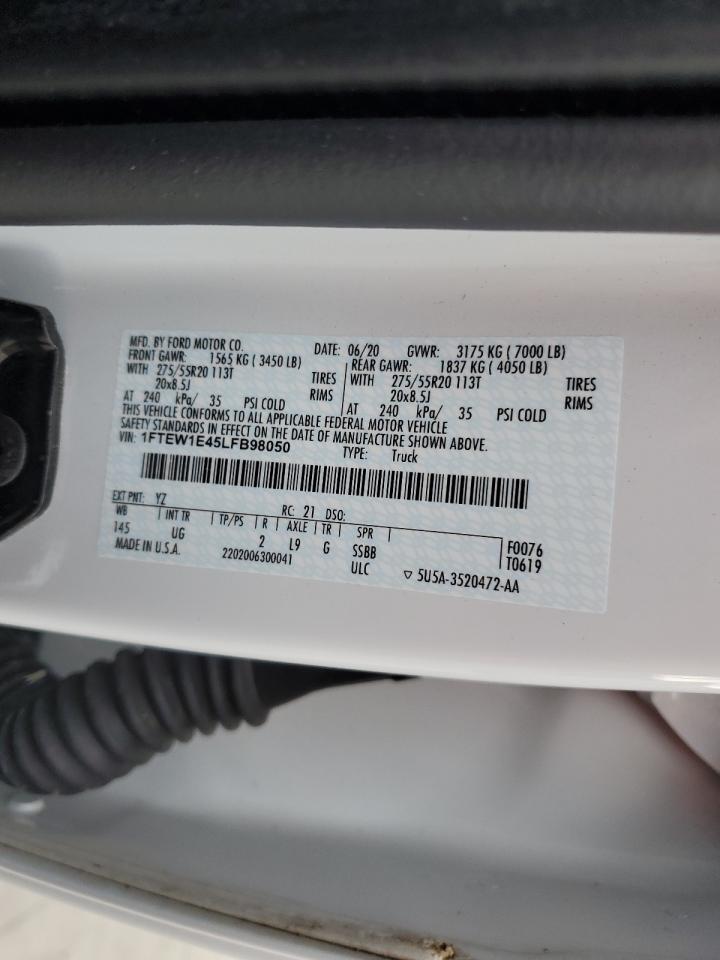 1FTEW1E45LFB98050 FORD F-150 2020