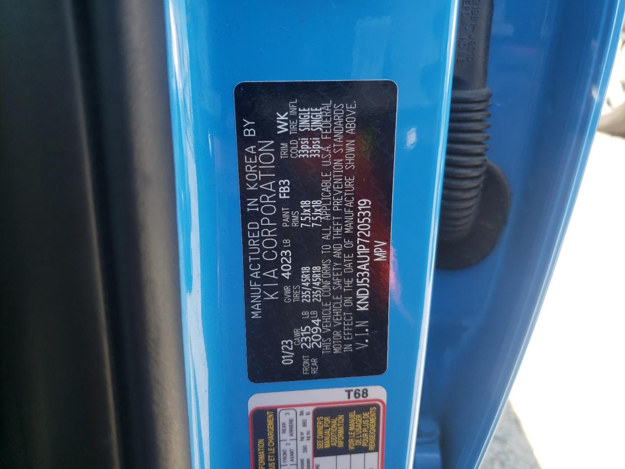 KNDJ53AU1P7205319 2023 Kia Soul Gt Line