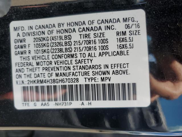 2HKRM4H38GH670328 2016 Honda Cr-V Lx