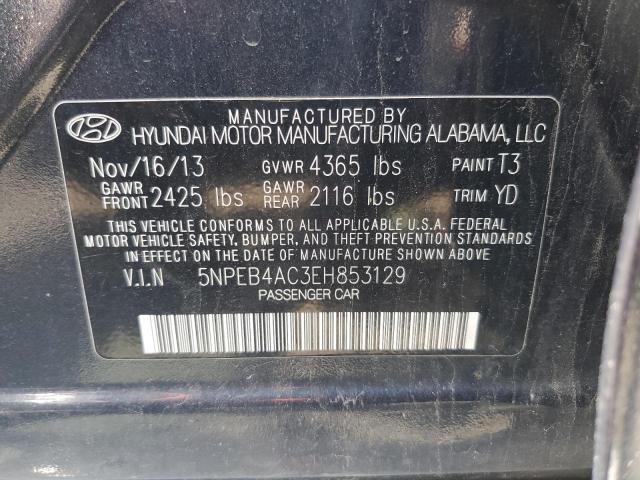 2014 Hyundai Sonata Gls VIN: 5NPEB4AC3EH853129 Lot: 54209474