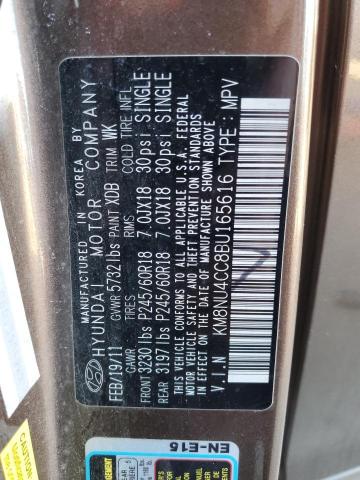 2011 Hyundai Veracruz Gls VIN: KM8NU4CC8BU165616 Lot: 54727234