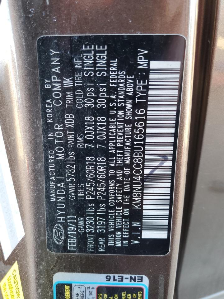 KM8NU4CC8BU165616 2011 Hyundai Veracruz Gls