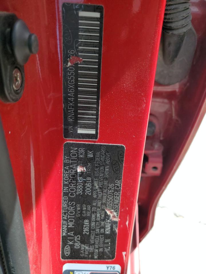 KNAFK4A6XG5507626 2016 Kia Forte Lx