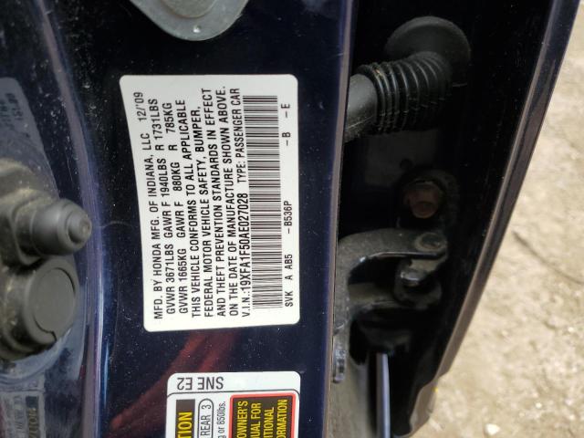 2010 Honda Civic Lx VIN: 19XFA1F50AE027028 Lot: 56152404