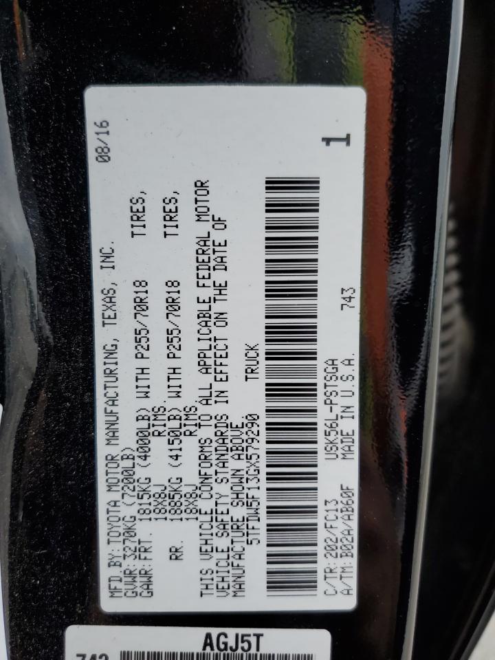 5TFDW5F13GX579290 2016 Toyota Tundra Crewmax Sr5