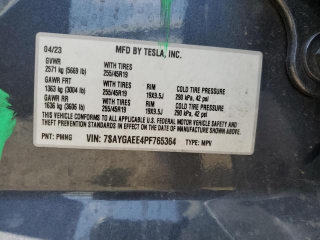 2023 Tesla Model Y VIN: 7SAYGAEE4PF765364 Lot: 54413084