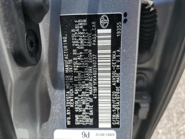 4T1BF1FK4GU240737 2016 TOYOTA CAMRY - Image 12