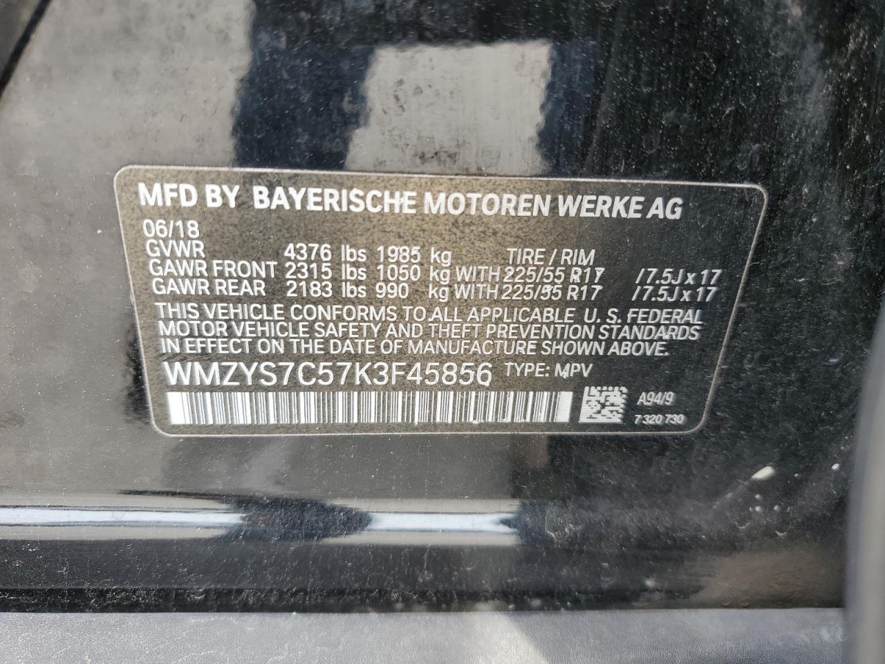 WMZYS7C57K3F45856 2019 Mini Cooper Countryman