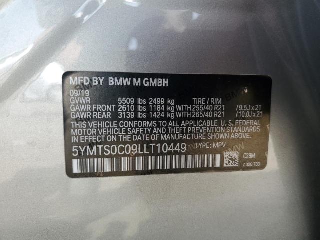 2020 BMW X3 M COMPE - 5YMTS0C09LLT10449