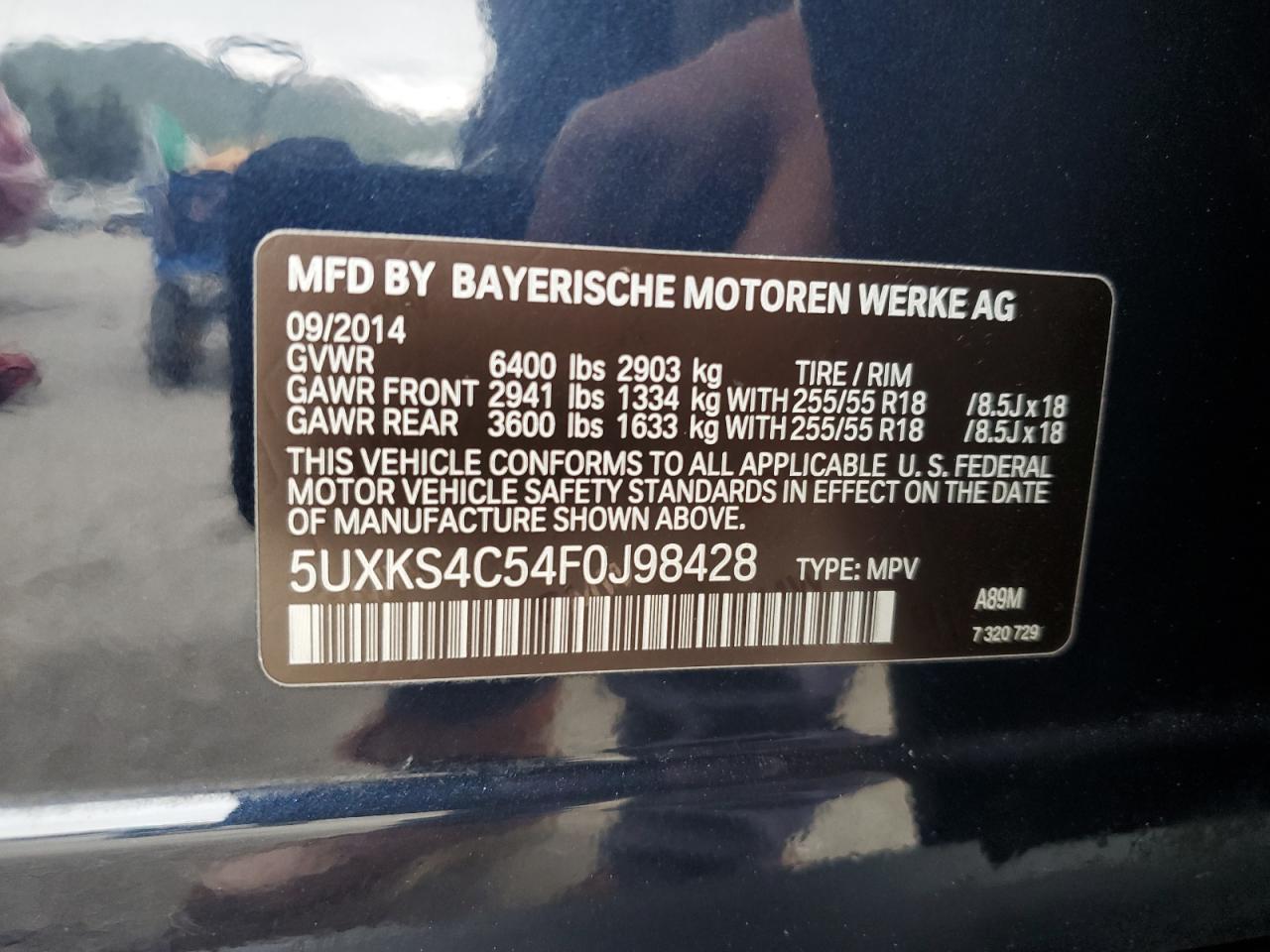 Lot #2878867700 2015 BMW X5 XDRIVE3