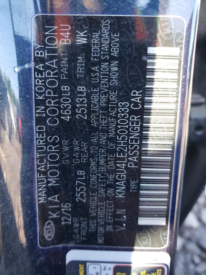 KNAGU4LE2H5010333 2017 Kia Optima Hybrid