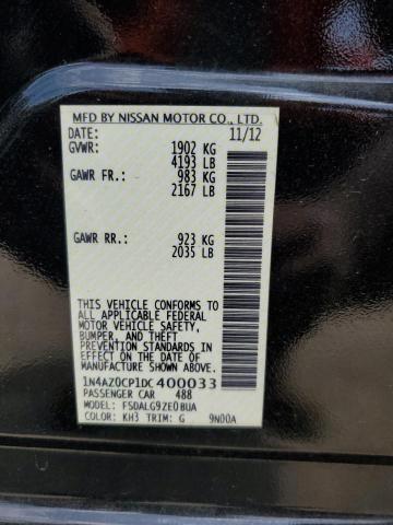 2013 Nissan Leaf S VIN: 1N4AZ0CP1DC400033 Lot: 55955474