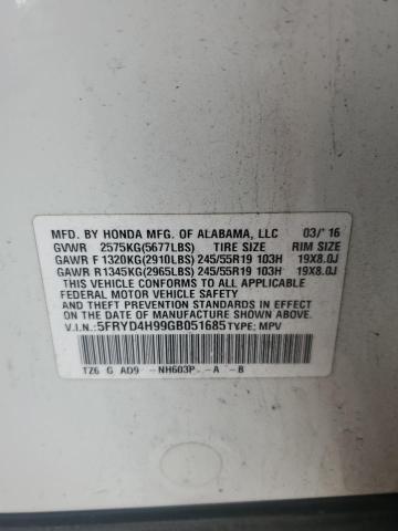 2016 Acura Mdx Advance VIN: 5FRYD4H99GB051685 Lot: 56704724