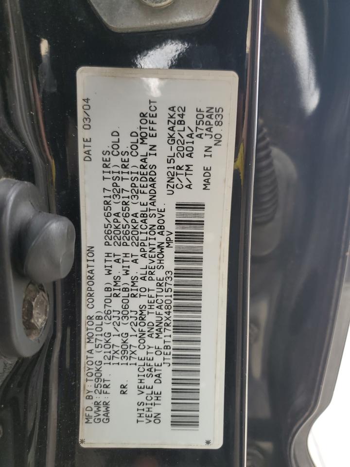 JTEBT17RX48015733 2004 Toyota 4Runner Limited